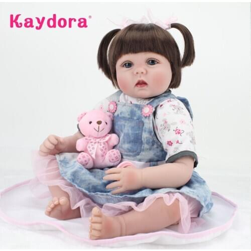 Kaydora 55cm Soft Silicone Doll 22 Inches Reborn baby reborn menina Adorable Reborn Dolls Toy for Girls Kids Christmas Gift