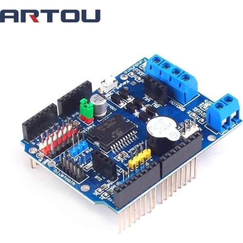 L298P PWM Speed Controller Dual High Power H-bridge Driver Bluetooth Interface L298P Motor Shield Board for Arduino