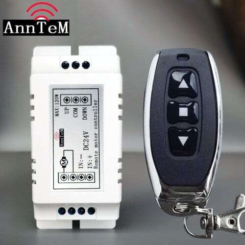 Dc24V motor is forward and reverse wireless remote control switch motor motor controller Motor up and down stop function