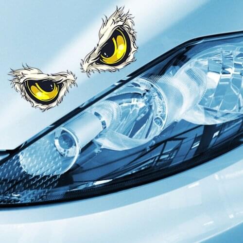 Car Panel Trim Sticker Decoration Car Stickers 3D Eagle Eye Reflective Hood Side Mirror Door Decal Car Accessories