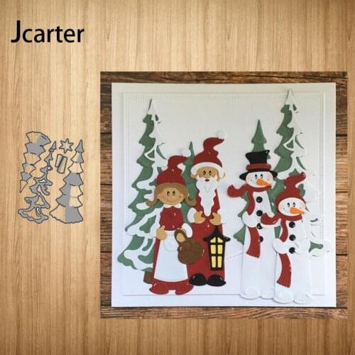 New Metal Cutting Dies Christmas Trees Frame Craft Stencil Diy for Scrapbooking Handmade Card Make Shape Album Decoration Model