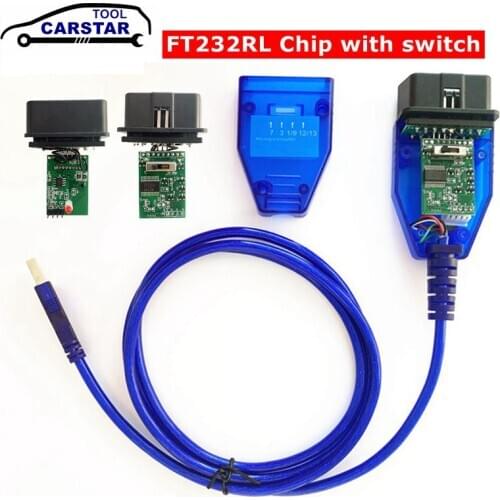 OBD2 USB Auto Car Diagnostic Cable with switch USB Interface and FTDI FT232RL/RQ Chip for VAG for Fiat KKL Car Ecu Scanner Tool