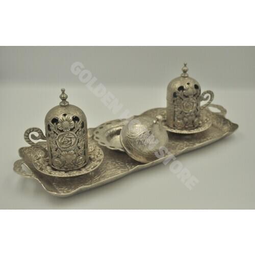 Ottoman Traditional Coffee Cups Set, Copper, Ottoman, Turkish, Arabic ¬ | English Coffee, Tea, handmade | Made in Turkey