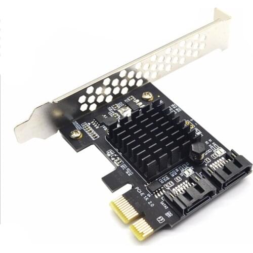 PCIE to SATA 3 Expansion Card Add On Card Controller Dual SATA Port PCI Express Adapter Card for Win10/8/7/XP/2003/2008/Linux