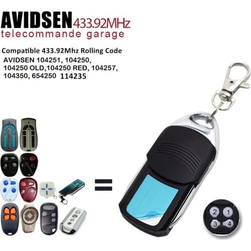 AVIDSEN 114253 433mhz remote control garage door opener rolling code remote control for stop garage 433.92mhz command