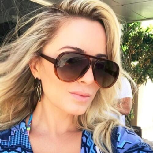 Retro Pilot Sunglasses Women Men Vintage Brand Designer Flat Top Round beamSun Glasses For Female Acetate Frame Shades Oculos