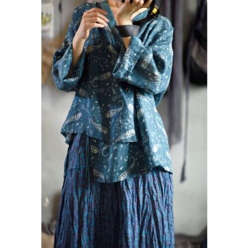 Women Loose Ramie Jackets Ladies Patchwork Summer Autumn Jacket Coat Outerwear Ladies Thin Ramie Coat 2021