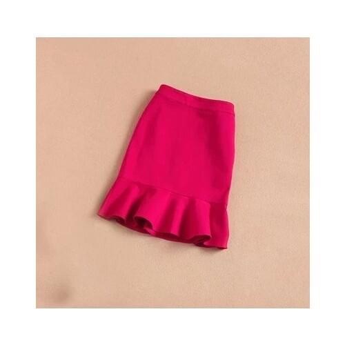 Womens Skirts Solid Office Lady Cotton Ruffles Empire Pencil Sexy Womens Skirts Mini Plus Size Elegant 2020 Summer Womens Skirts