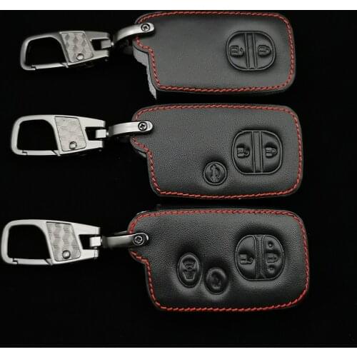 2/3/4 Button Leather Key Fob Shield Cover Case For Toyota Camry Corolla Avalon Rav4 Land Cruiser Remote Car Key Holder Protector