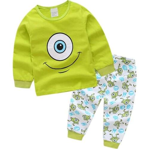 2-7Years Cartoon Nightwear Pijamas Warm for Baby Sleepwear Girl Autumn Childrens Pajamas Sets Kids Fall Clothes Suits