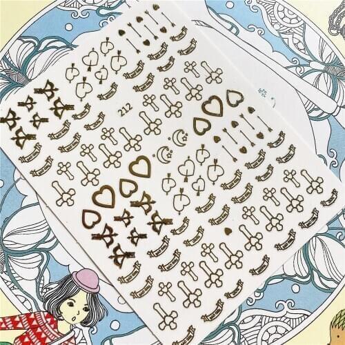 212 215 291 380 Jesus christ cross Love 3D Back glue Nail Art Stickers Decals Sliders Nail ornament decoration