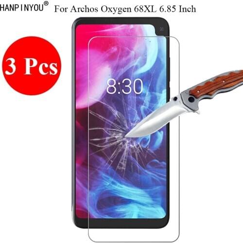 3 Pcs/Lot New 9H 2.5D Tempered Glass Screen Protector For Archos Oxygen 68XL 6.85" Protective Film + Clean Tools