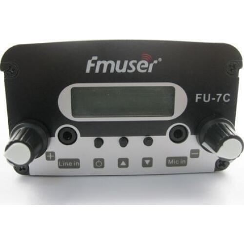 7W CZH-7C CZE-7C FU-7C FM stereo PLL broadcast transmitter 76MHz-108MHz cover 1KM-2.5KM