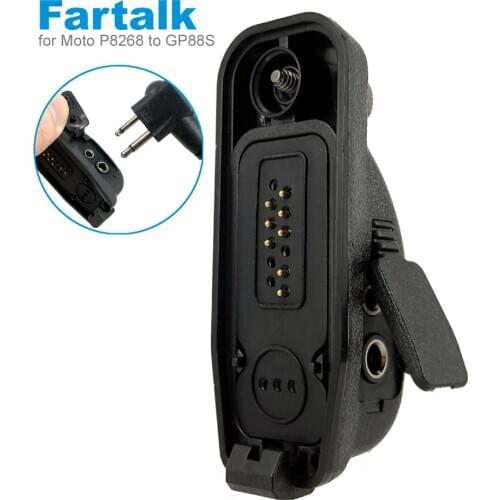 Radio Audio Adapter Connector Converter for Motorola APX4000 APX2000 APX6000 DP4800 DP3400 MTP6550 XIR P8200 P8268 To GP88S 2Pin