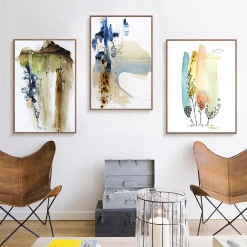 Frameless Simple Modern Decorative Painting Core Nordic Childrens Room Cartoon Ink Indoor Dining Living Room Hanging Painting