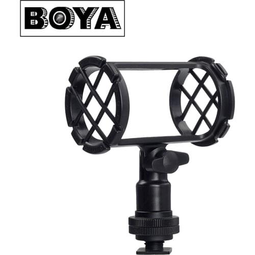 BOYA BY-C04 Camera Microphone Shock Mount for AKG D230 Senheisser ME66 Rode NTG-2 NTG-1 Audio-Technica AT-875R Sony ECM-CG50