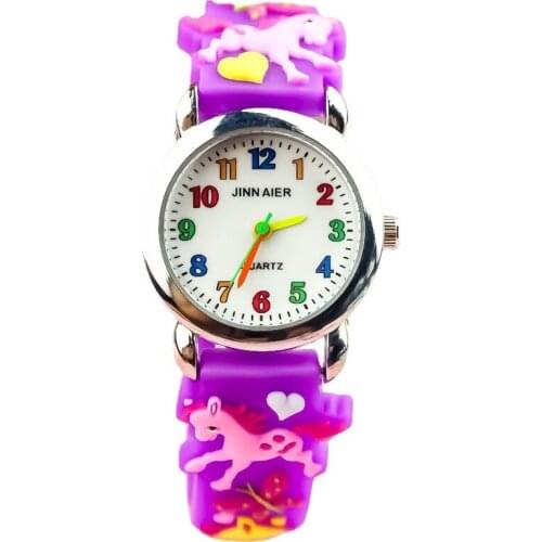 New Unicorn Silicone Childrens Watches for Girl Kids Student Watch Clock Quartz Wrist Watches for Girls Gifts Reloj Infantil