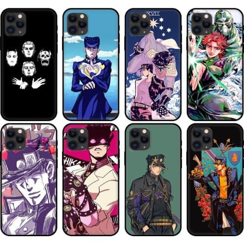 Black tpu case for iphone 5 5s se 6 6s 7 8 plus x 10 cover for iphone XR XS 11 pro MAX case JoJo Bizarre Adventure