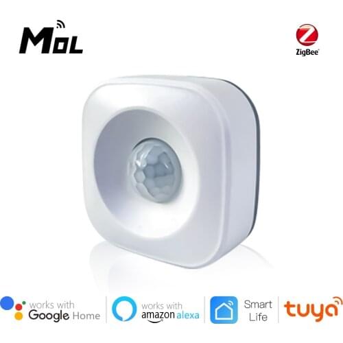 MOL Zigbee PIR Motion Sensor Human Body Sensor Wireless Smart Body Movement Zigbee Use With Gateway Tuya Smart Life App