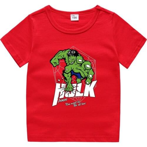 Marvel Hulk Kids Baby T-shirt Summer Cotton Boys Clothes 2021 Fashion Cartoon Unisex Short Sleeve Tee Tops Childrens T Shirts