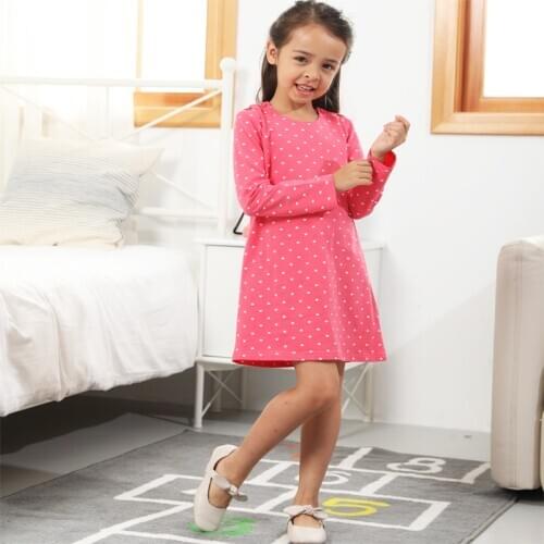 Beloved Angel Kids Autumn Dress for Girls Children Bow Dress Girls Floral Dresses Toddlers Kids Long Sleeve Cotton Vestidos