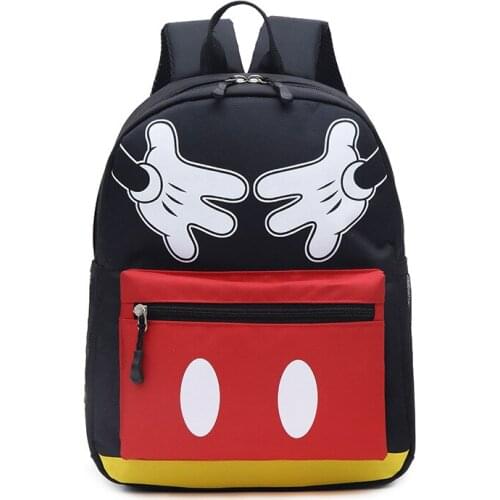 Disney New Cute Unisex Mickey Prints Backpack Minnie children School Bags Boys and Girls Cartoon Shaped schoolbag baby kids bag