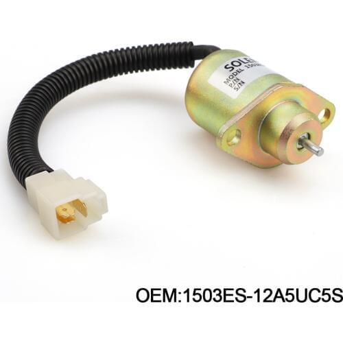 For Kubota 05 Series D905 D1005 V1205 V1305 V1505 17594-6001-4 17454-60010 1503ES-12A5UC5S SA-4569-T 12V Fuel Shut Off Solenoid