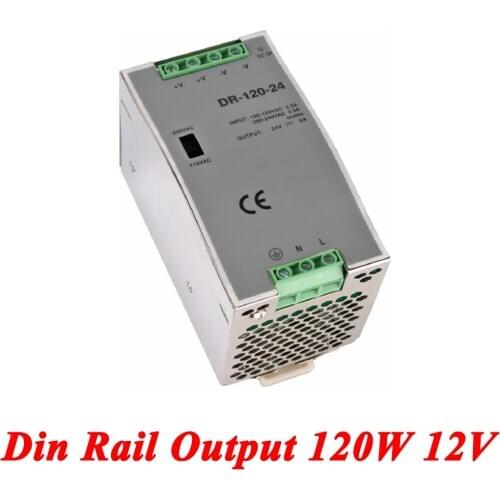 DR-120 Din Rail Power Supply 120W 12V 10A,Switching Power Supply AC 110v/220v Transformer To DC 12v,watt power supply