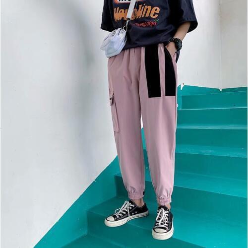 Harajuku new trend Harlan sports mens casual Pockets Cargo Harem Pants Mens hip hop streetwear mens pants personality trousers