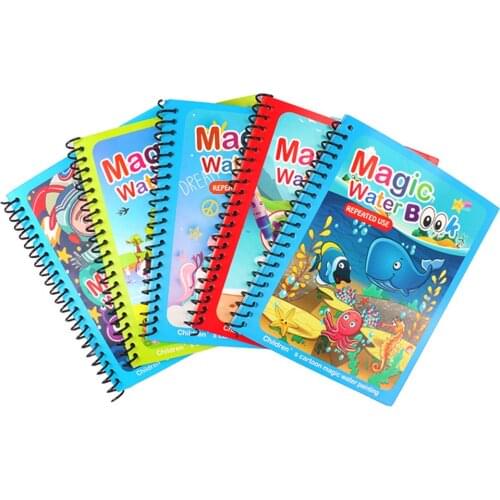 1pcs Montessori Toys Reusable Coloring Book Magic Water Drawing Book Sensory Early Education Toys For Kids Birthday Gift