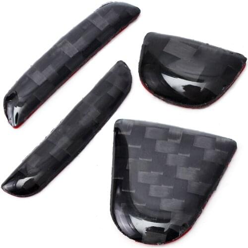 JX-LCLYL Black Carbon Fiber Steering Wheel Badge Stickers for Honda Civic CRV CR-V 2016
