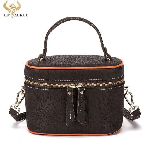 Coffee Genuine Leather Luxury Brand Ladies Female Shopping Purse And Handbag Over The Shoulder bag Women Design Tote bag A6005