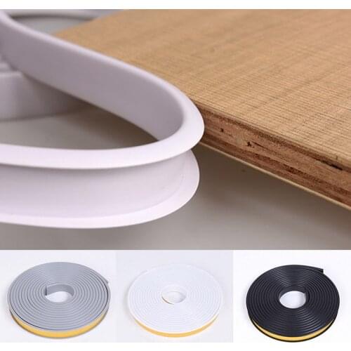 New Self-adhesive U-Shaped Edge Strip banding tape Wood Furniture Wardrobe Board protector cover Silicone Rubber Seal Strip 1M
