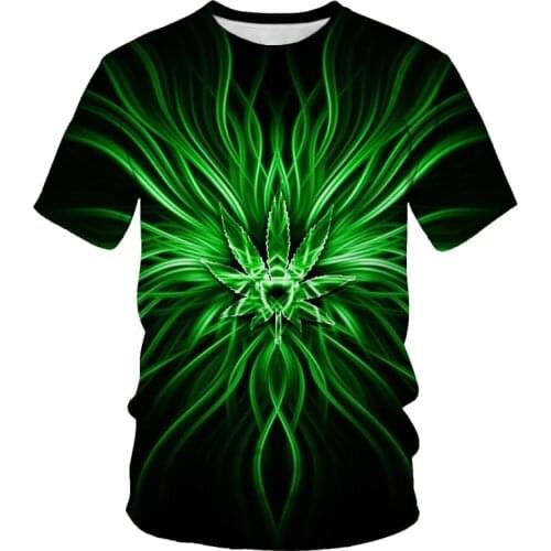 Summer Cool Fluorescent Green Chaotic Line Pattern Black T-Shirt With Various Patterns White Shirt T-Shirt With Oversized Top