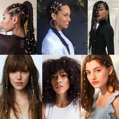 Metal Hair Rings Dreadlocks Tubular Ornaments Adjustable Hair Clips Accessories For Jewelry Dreadlocks Electroplating