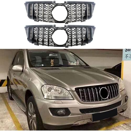 Front Bumper Racing Grill Billet Grille Cover For Mercedes-Benz W164 ML-Class 2006 2007 2008