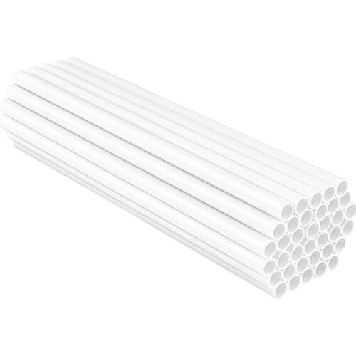 50 Pieces Plastic White Cake Dowel Rods for Tiered Cake Construction and Stacking (0.4 Inch Diameter 12 Inch Length)