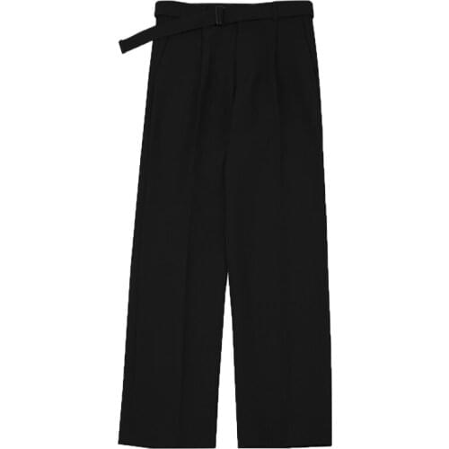 Casual suit mens sense of falling Korean fashion mens sense of falling loose straight trousers large pants