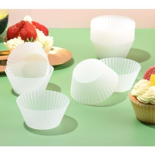 12 Pc Silicone 7 Cm Round Muffin Cup Jelly Oven Microwave Creative Clear Small Cake Cup Mold Kitchen Bakeware Cake Tools
