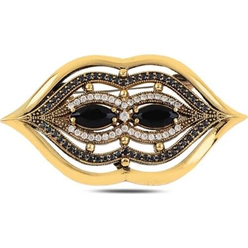 Silverlina Silver Zircon Stone Authentic Brooch