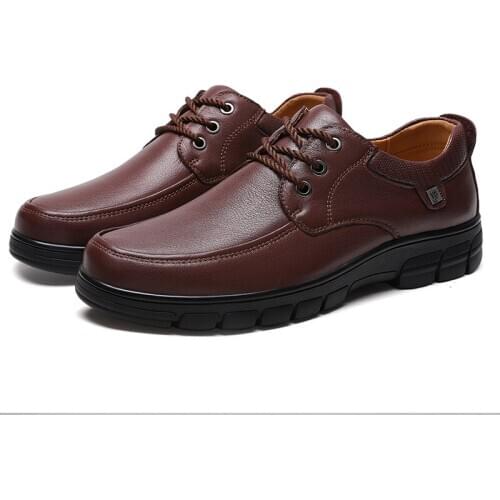 2020 Mens Casual Shoes Fashion Man Business Wedding Formal Dress Genuine Leather Breathable Oxfords 38-44 Zapatos De Hombre