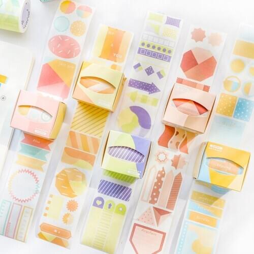 Yisuremia 45mmx3M Kawaii Writable Washi Masking Tape For Decorate DIY Crafts Scrapbook Diary Planner School Stationery Washitape