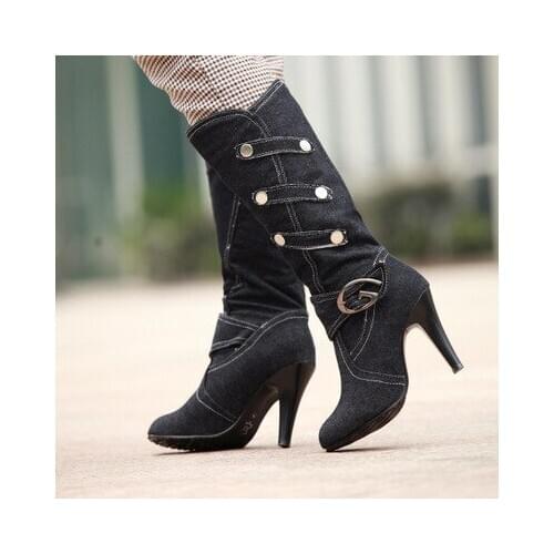 Big Size 9 10 11-17 boots women shoes boots for women ladies boots Willow buckle sleeve