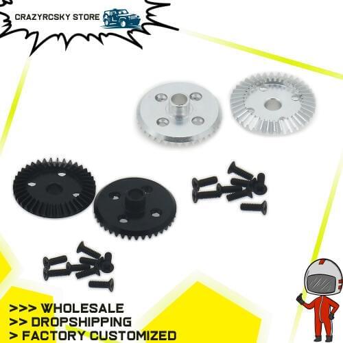 2PCS 7075 Top Level Alloy Differential Ring Gear For Rc Hobby Model Car 1/18 Wltoys A959 A969 A979 K929 A580070 Spare Toy Parts