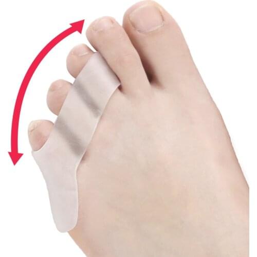 2pcs Three-hole Little Toe Separator Transparent Bunion Pain Relief Toe Straightener Protector Foot Care Tool