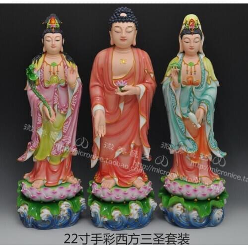 21 inch hand color painted like the Holy Cross put Ephraim Sam west of Dehua ceramic Buddha statues painted