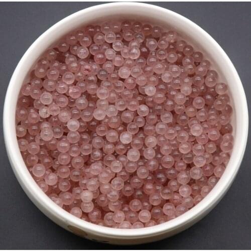 Fashion natural Strawberry crystal stone 6mm 8mm round Ball beads For Jewelry Making No hole charms 50pcs free shipping
