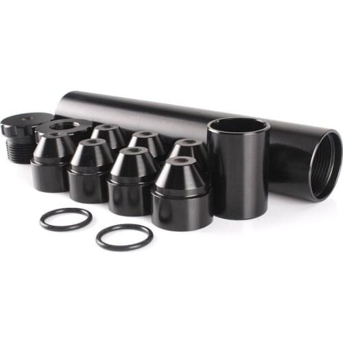 6Inch 5/8''-24 Fuel Oil Filter with Cone Filter Element & End Caps for NAPA 4003 WIX 24003 Black