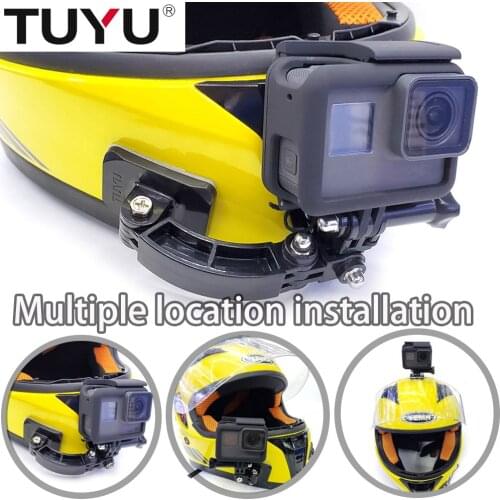 TUYU For Gopro Hero 9 8 7 6 5 Motorcycle Helmet Front Chin Fixed Mount Bracket Adapter For DJI OSMO Action Xiaomi Yi 4K Insta360