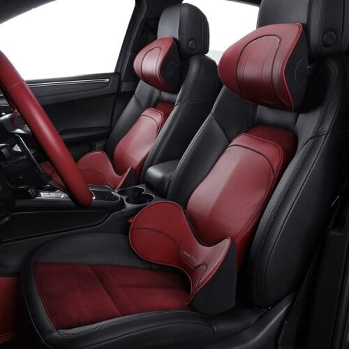 Auto Cushion Car Pillow Lumbar Support Waist Cushion for Car Seat Support Neck Pillow Memory Foam Lower Back Pain Pillow